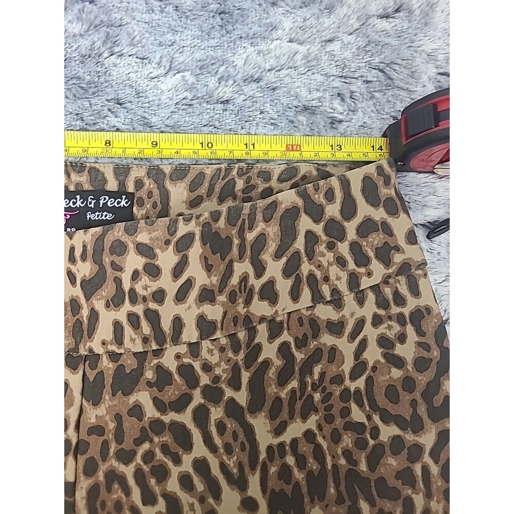 Peck & Peck Stretchy petite leopard print Cropped Pants. Sz Petite 8P - Picture 5 of 6